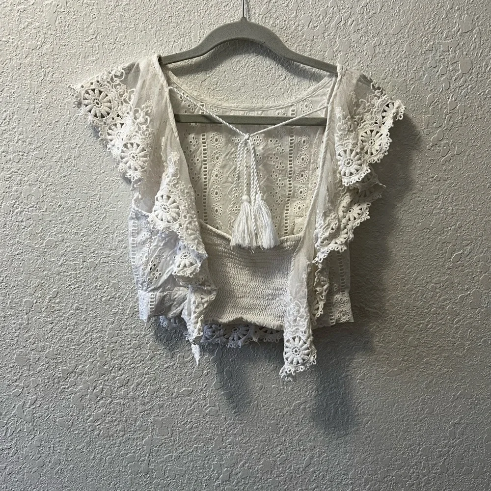 Free People Aurelia Eyelet Top - Picture 4 of 10